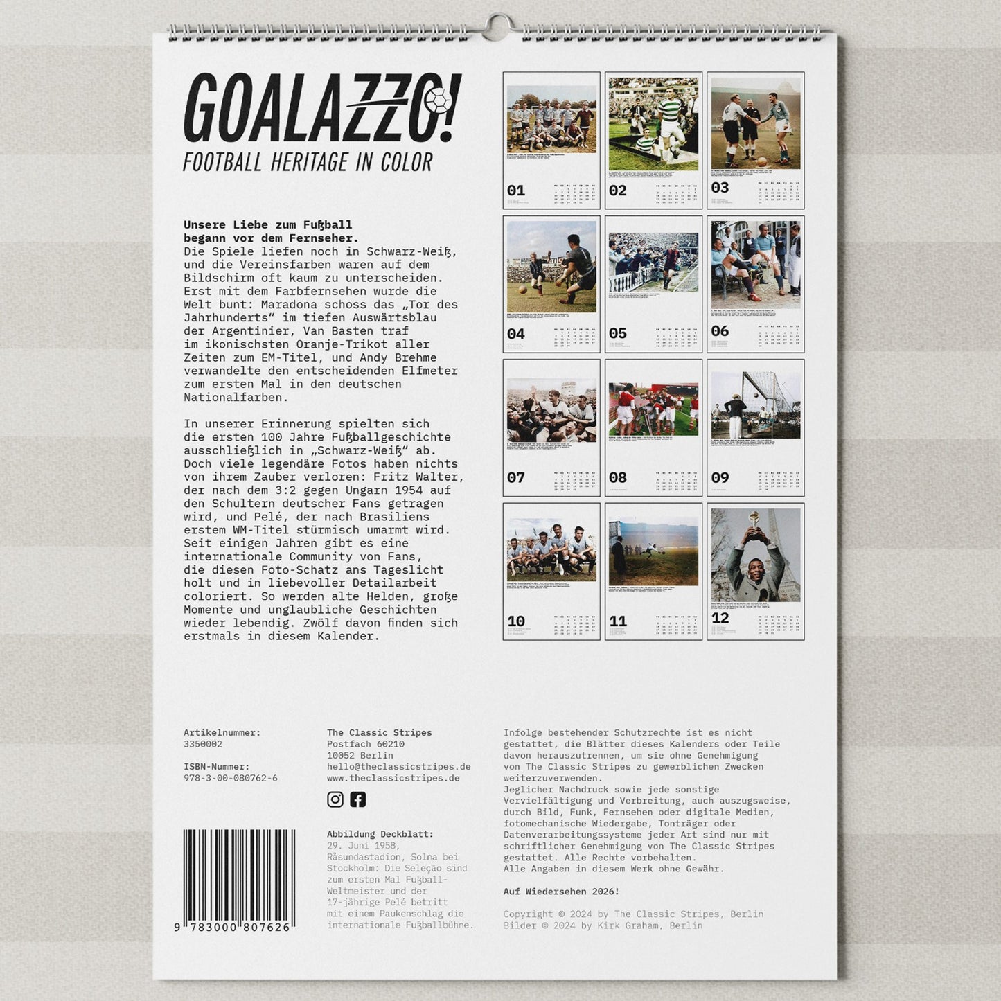 Goalazzo! Fußball-Wandkalender 2025