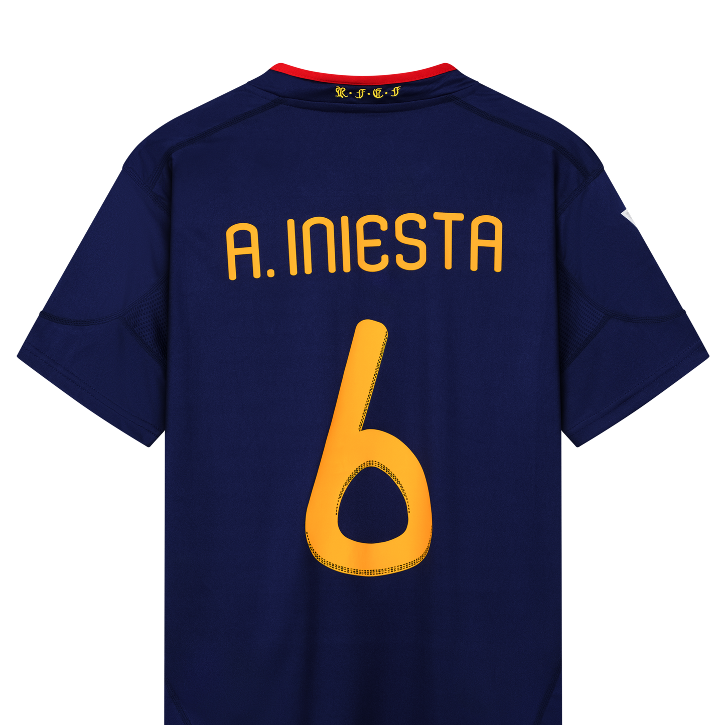RFEF Spanien 2010, Auswärts-Trikot, 6 Andrés Iniesta
