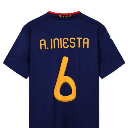 RFEF Spanien 2010, Auswärts-Trikot, 6 Andrés Iniesta
