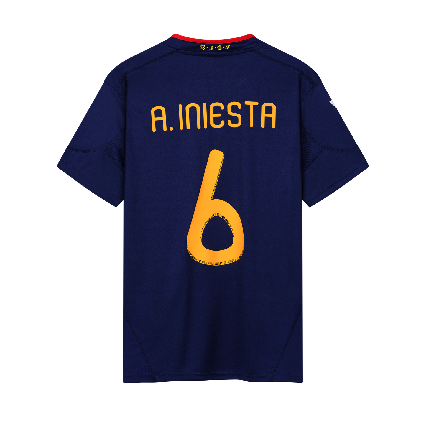 RFEF Spanien 2010, Auswärts-Trikot, 6 Andrés Iniesta